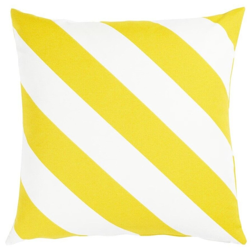 IKEA LAGERMISPEL Cushion Cover, Yellow/White/Stripe (705.603.33) NEW